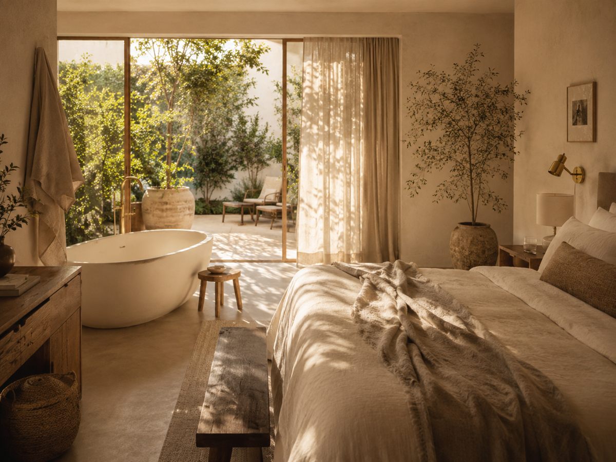 Garden Suite — a light-filled suite opening onto a private courtyard